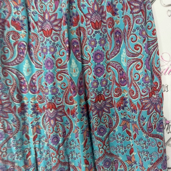 Jumper pants flowy one piece suit Bohemian Paisley Spaghetti Strap Dress - Picture 5 of 11
